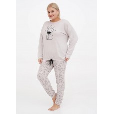 Домашній костюм Cotpark лонгслів,штани  2XL,4XL 30229